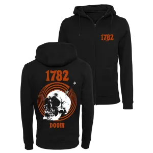 1782 - Dagger Skull Zip Hoodie - Black