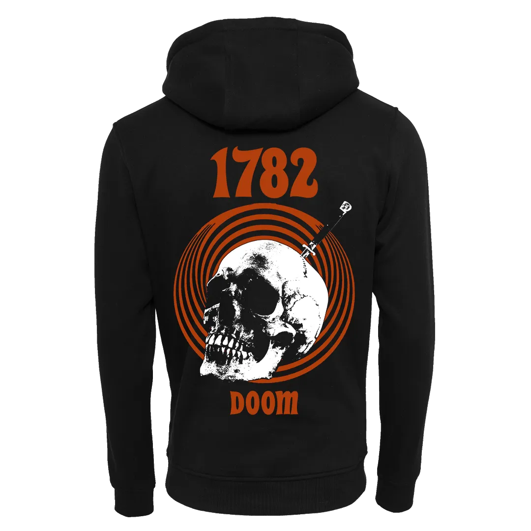 1782 - Dagger Skull Zip Hoodie - Black