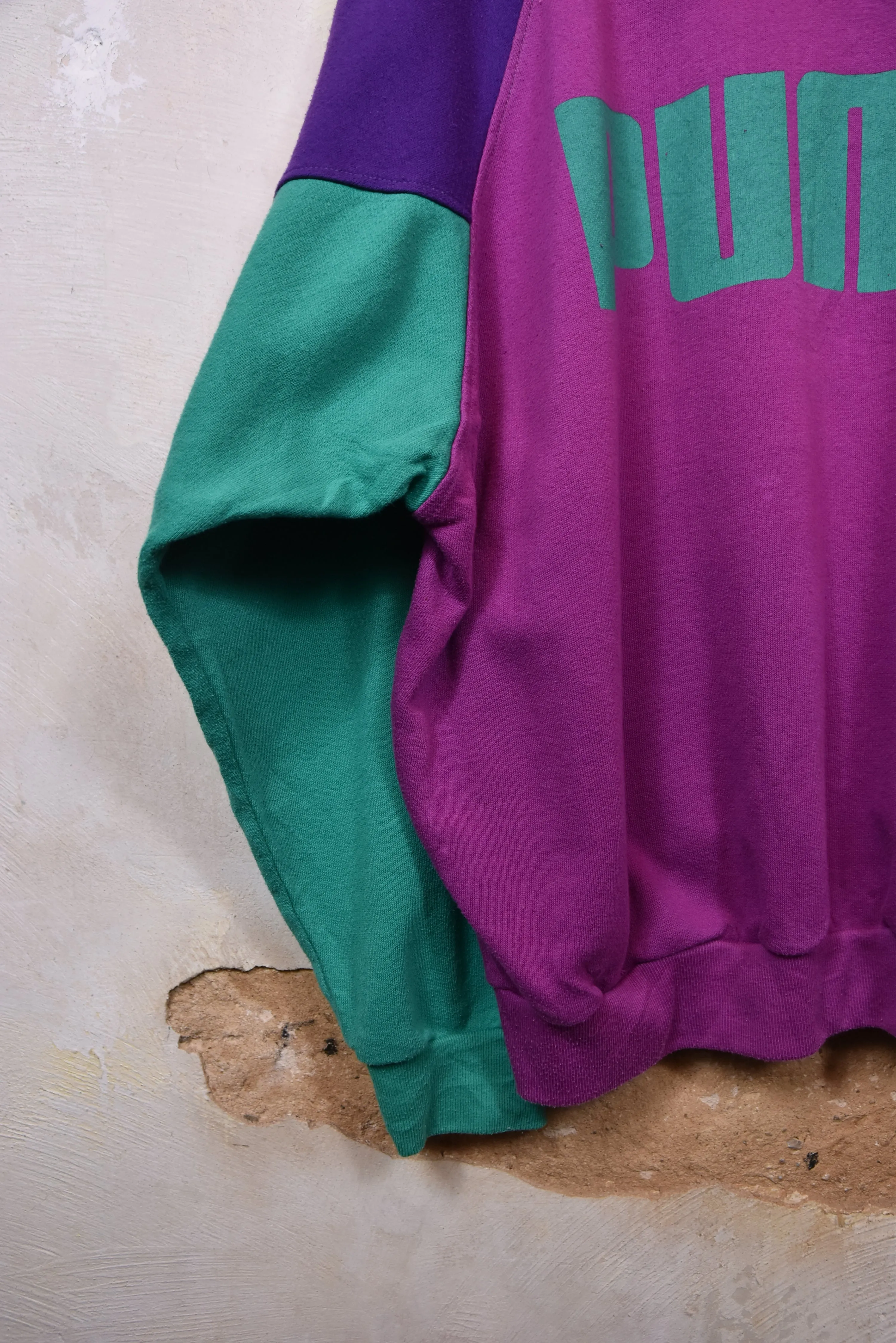 80er PUMA Colorblock Sweatshirt, Gr. L