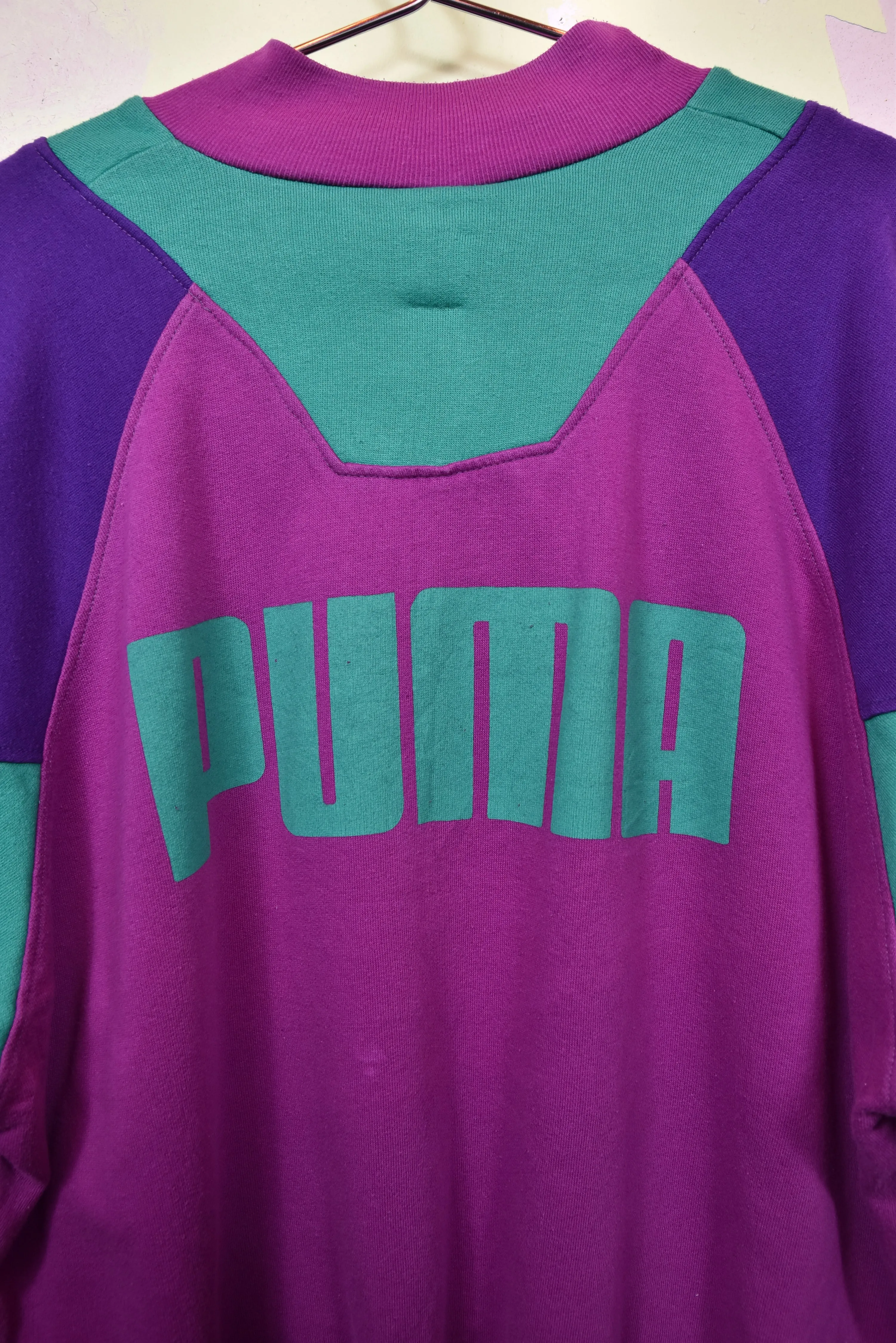 80er PUMA Colorblock Sweatshirt, Gr. L