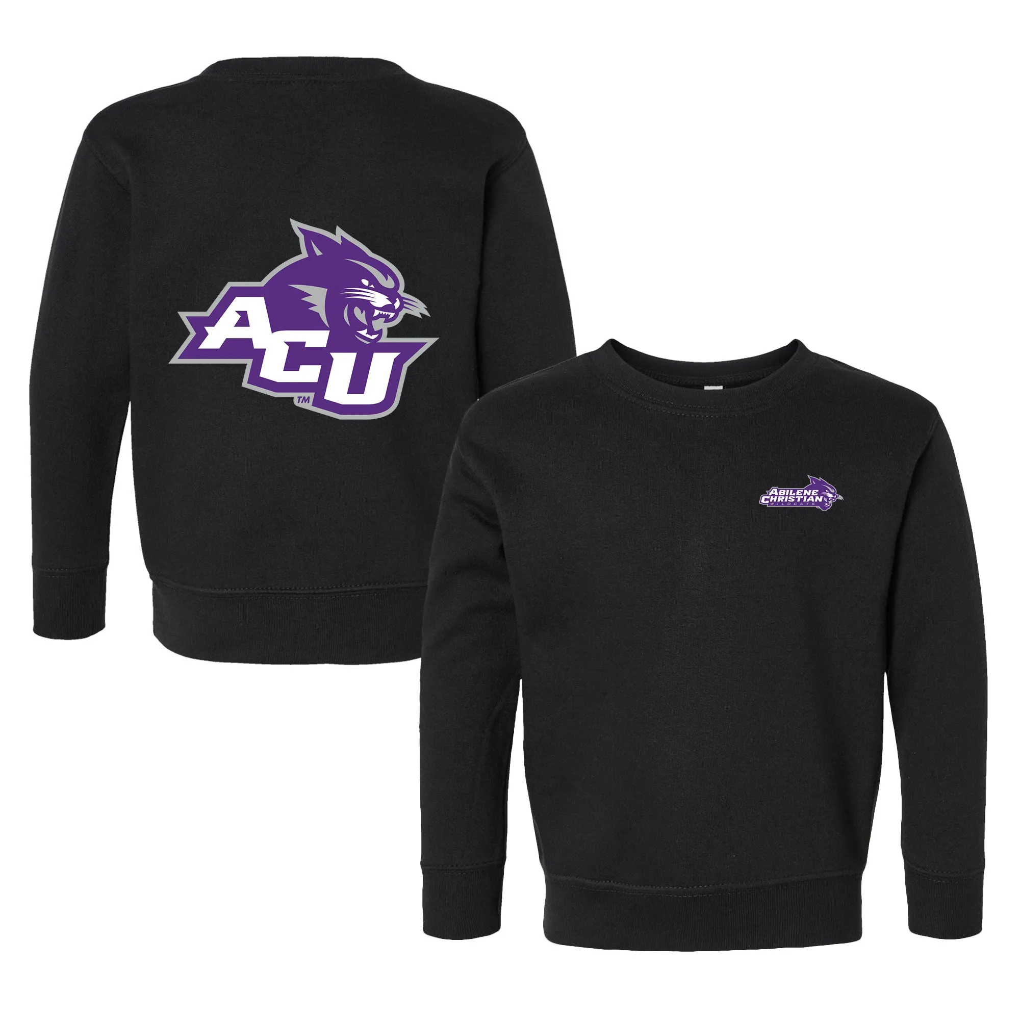 Abilene Christian University Wildcats Logo Toddler Crewneck Sweatshirt