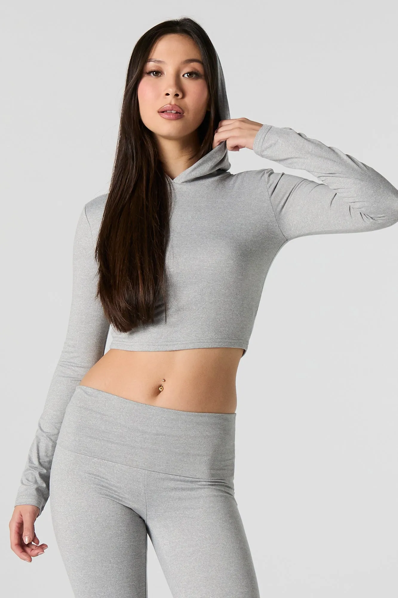 Active Cropped Hoodie