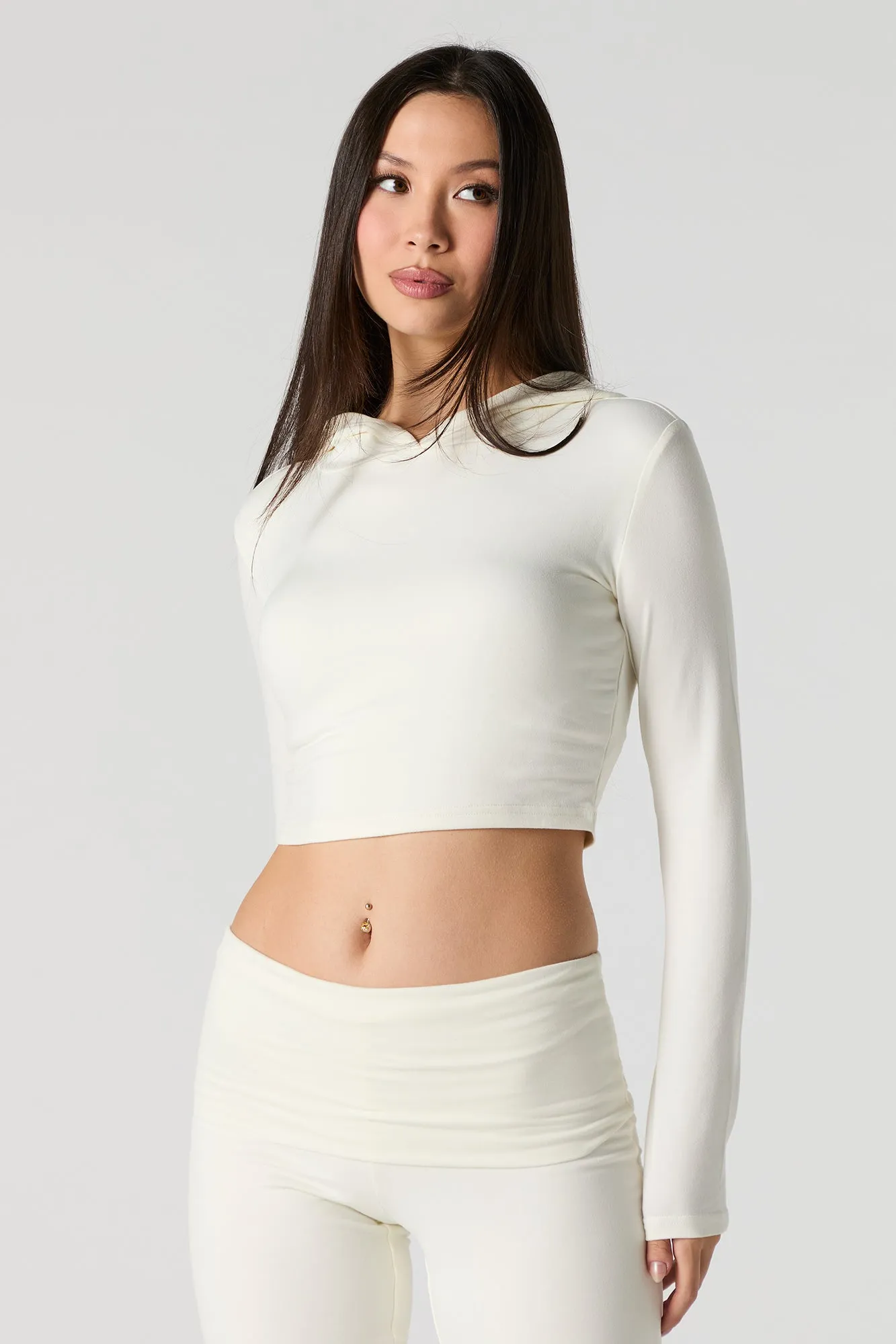 Active Cropped Hoodie