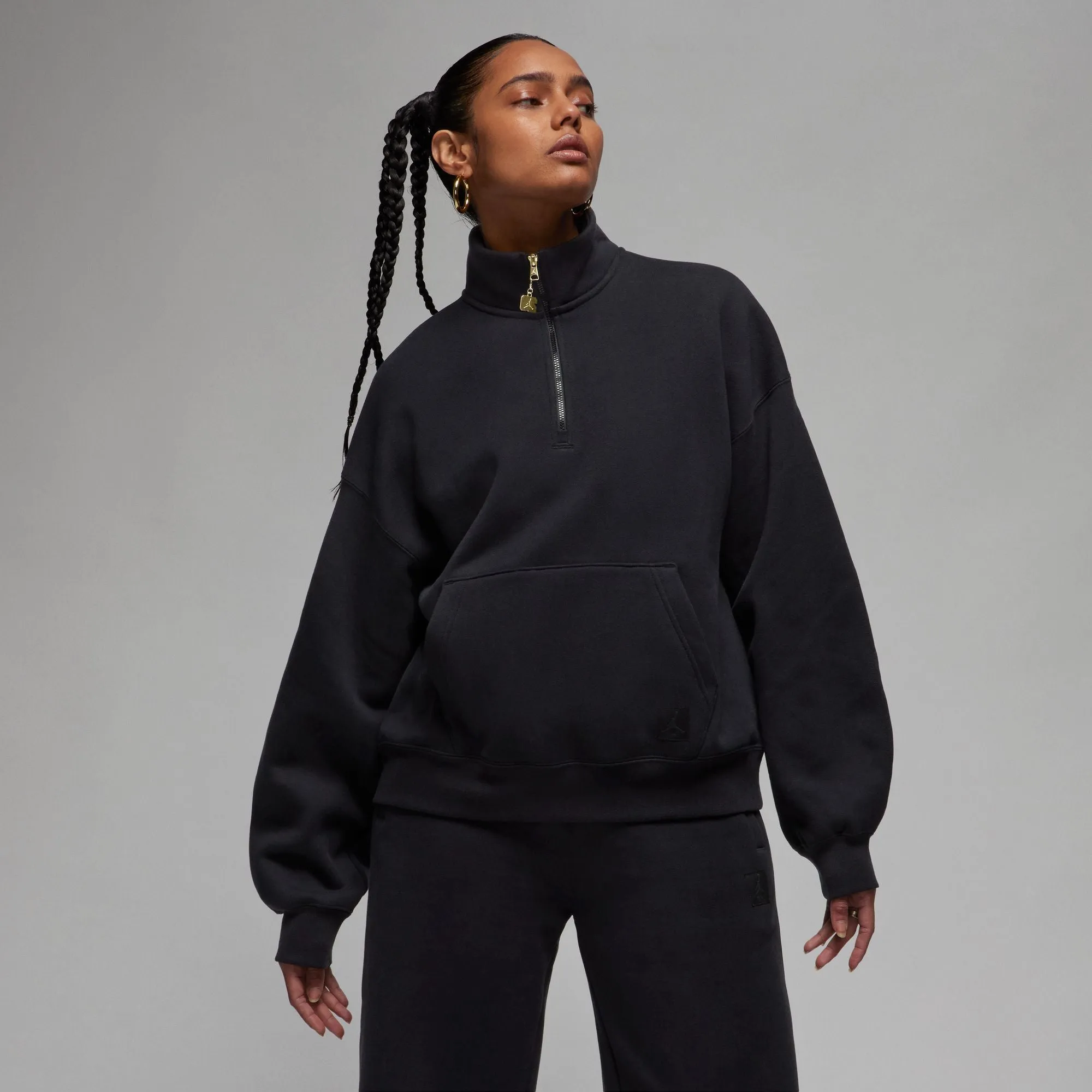 Air Jordan Womens Flight Fleece Quarter-Zip Top