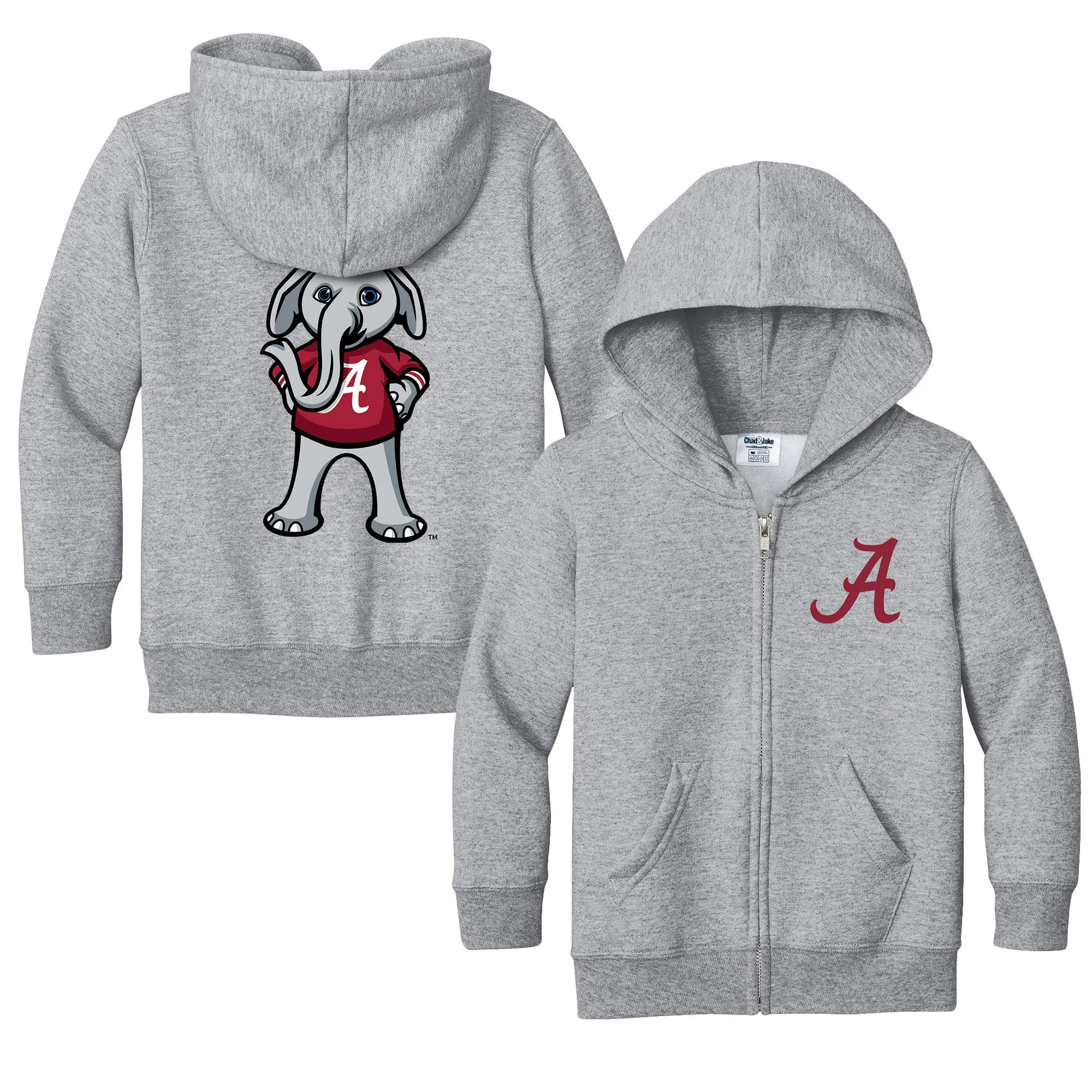 Alabama Crimson Tide Big Al Logo Toddler Full-Zip Sweatshirt