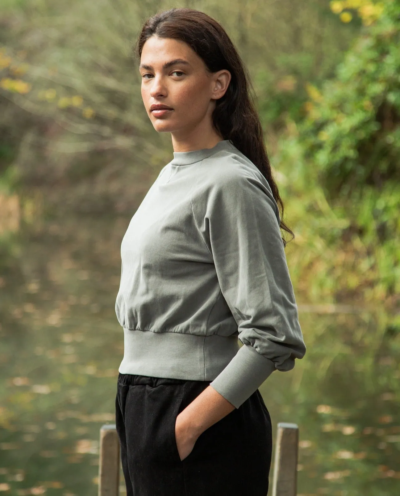 Alder Organic Cotton Sweatshirt in Slate Mineral Dye