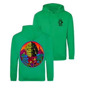 Amon Acid - Outerworlds Colour Zip Hoodie - Green