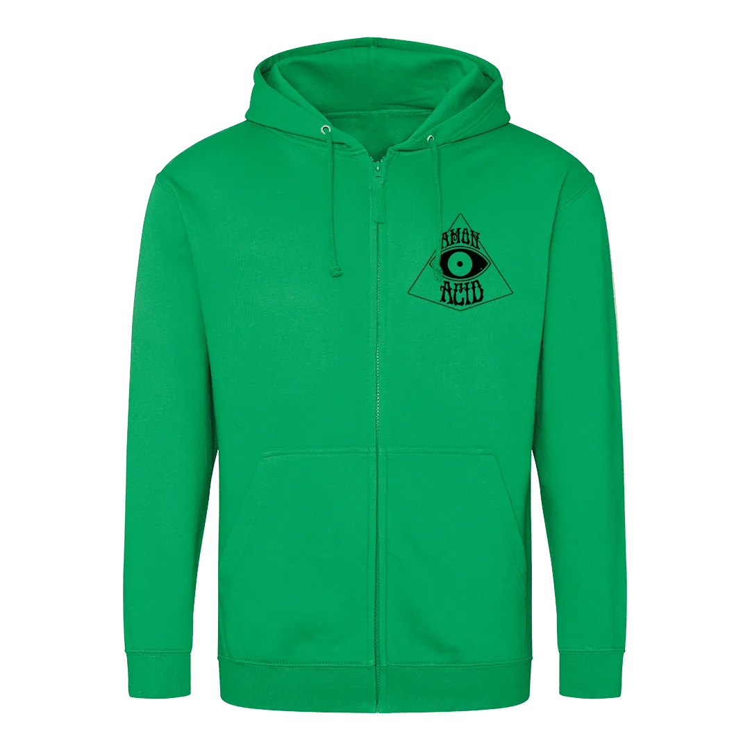 Amon Acid - Outerworlds Colour Zip Hoodie - Green