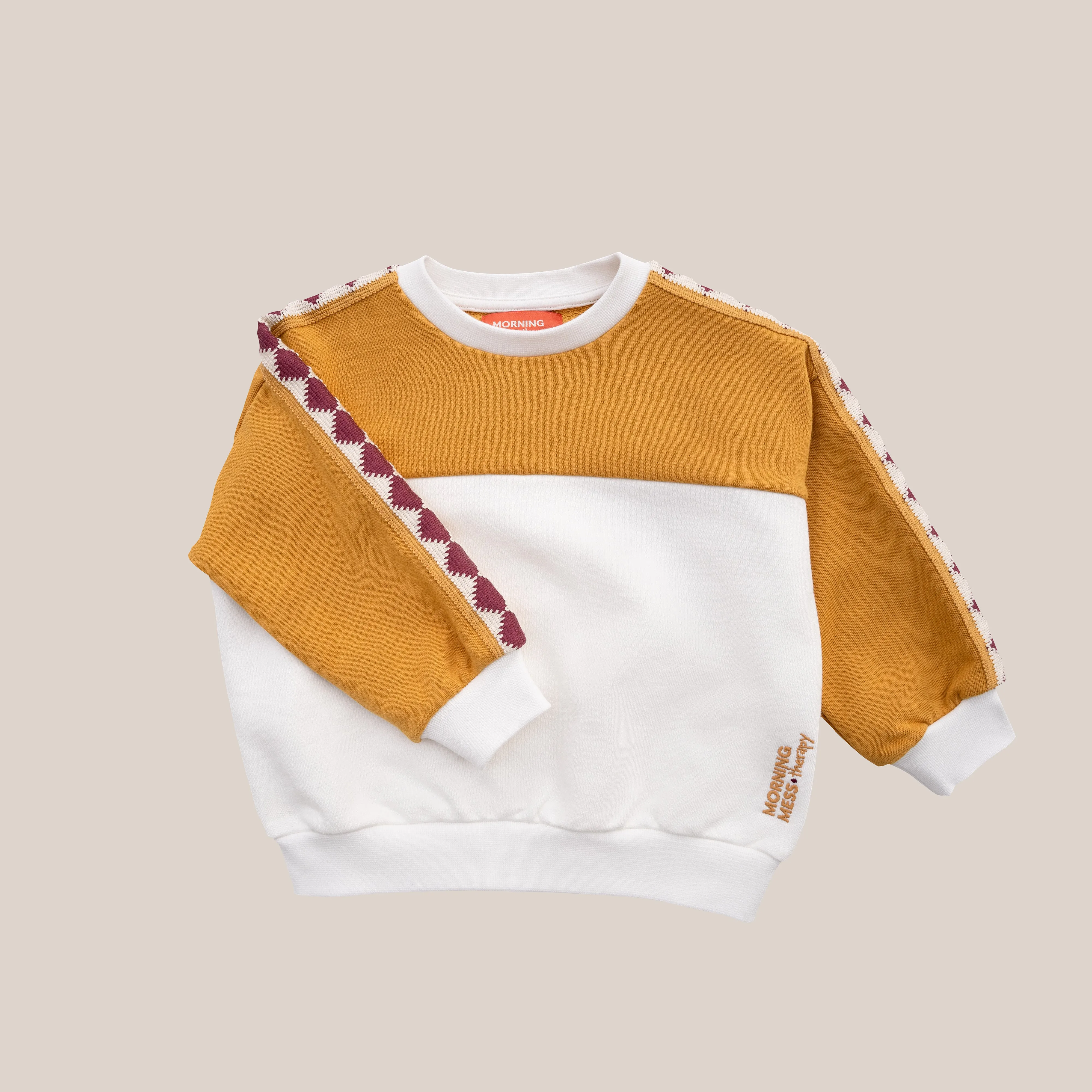 ANDREA SWEATSHIRT-Warm Amber/Butter Milk