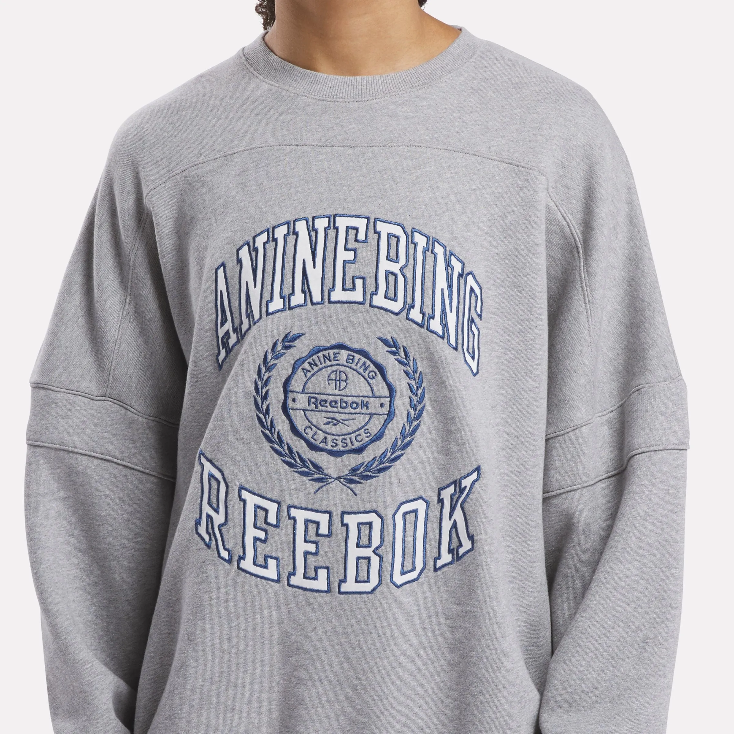 Anine Bing X Reebok Oversized Crew Medium Grey Heather