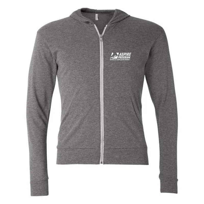 Aspire Program, Triblend Full Zip Lightweight Hoodie