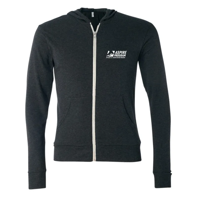 Aspire Program, Triblend Full Zip Lightweight Hoodie