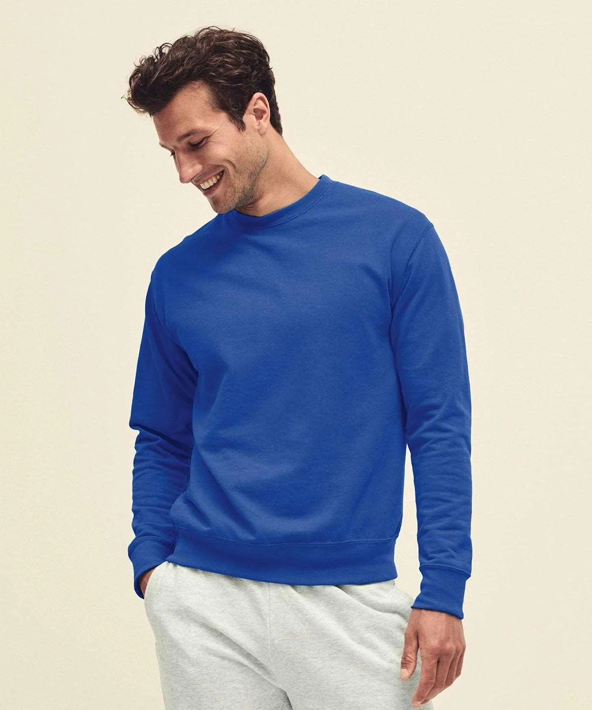 Azure Blue - Lightweight set-in sweatshirt