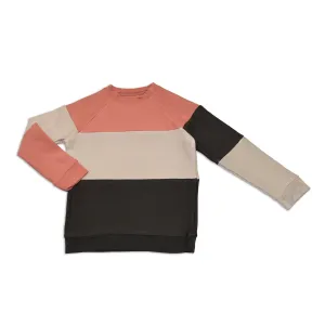 Bamboo Fleece Colorblock Sweatshirt (Ash Rose/Drizzle/Pirate Ship)