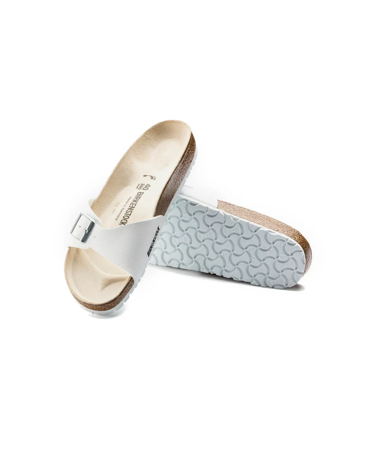 Birkenstock Madrid Birko-Flor White Sandals