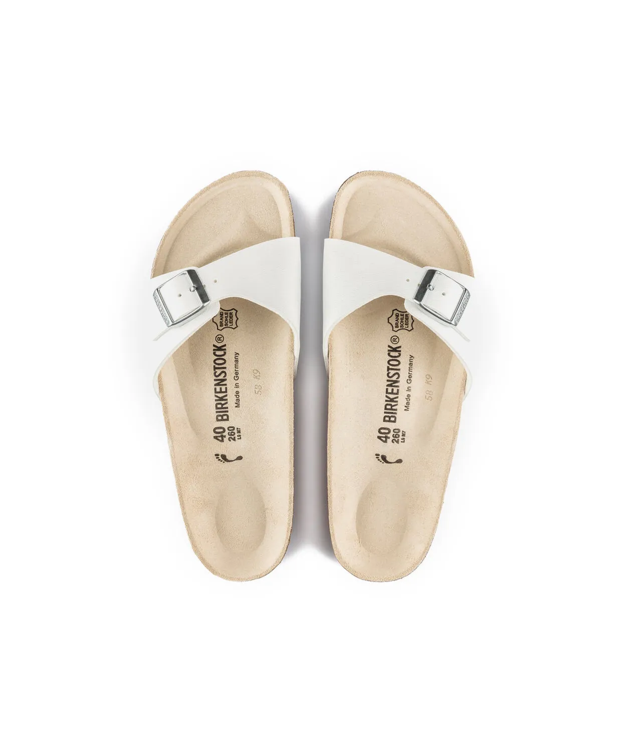 Birkenstock Madrid Birko-Flor White Sandals