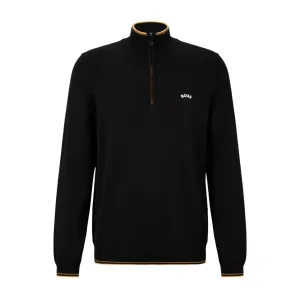 BOSS Black Zitom Curved Logo Half Zip Sweatshirt