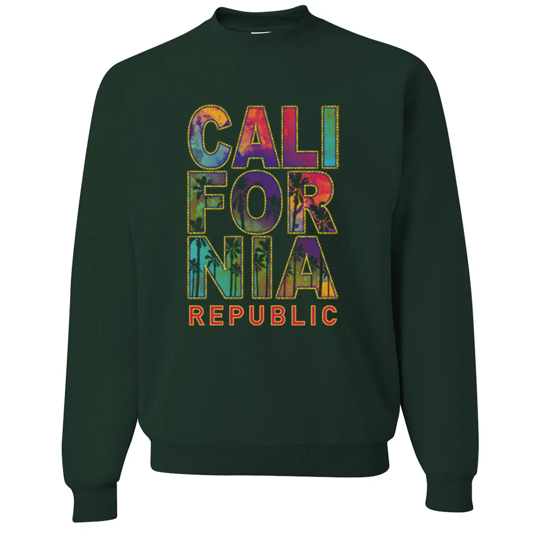 California Pastel Stitched Style Crewneck Sweatshirt