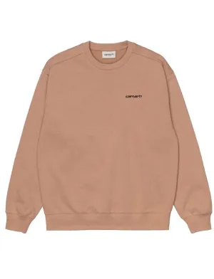 Carhartt WIP Script Embroidery Sweatshirt Sediment / Black