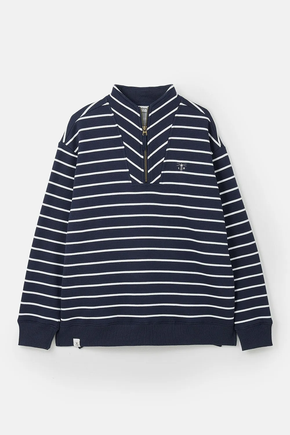 Coral Jersey - Navy Stripe