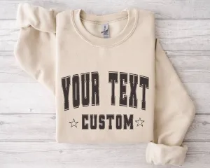 Custom Sweatshirt / One Side Custom Printed Sweatshirts