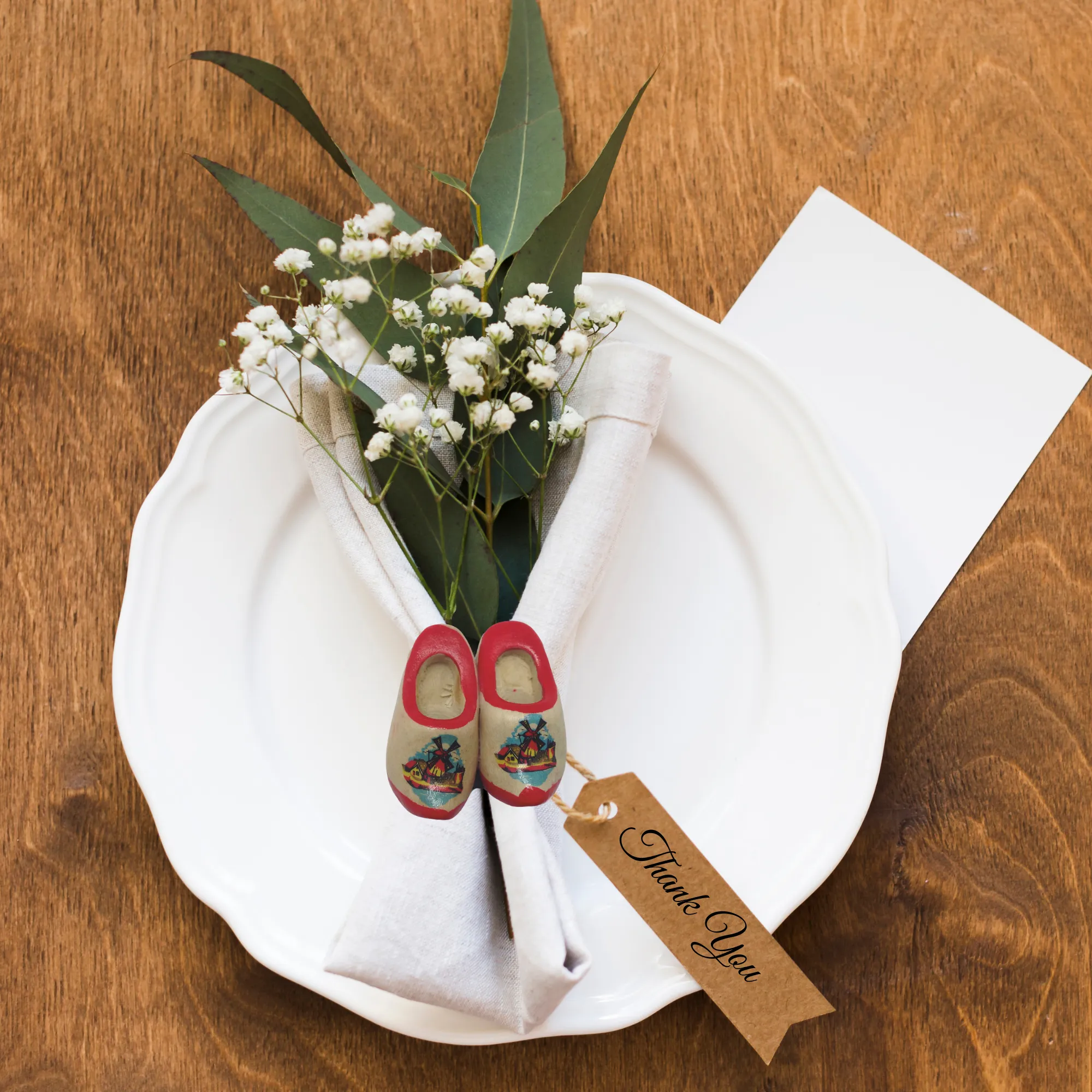 Decorated Wooden Clogs