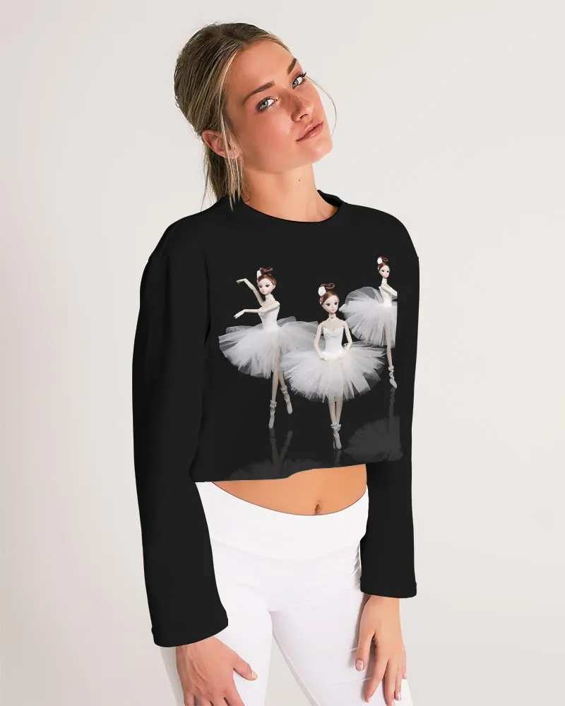 DOLLY ® Ballerina Dolls White Women's Cropped Sweatshirt