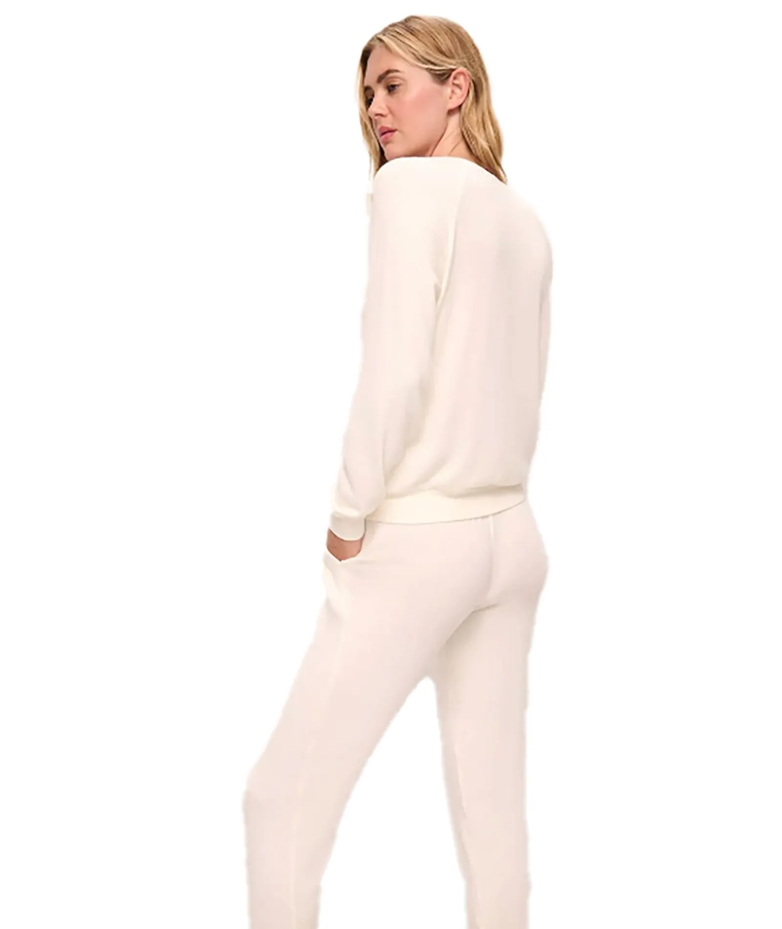 Eberjey Women Cozy Time Crewneck Pullover Ivory