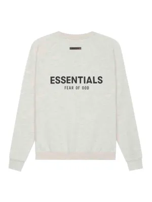 Fear Of God Essentials Back Logo Crewneck Light Heather Oatmeal [SS21]