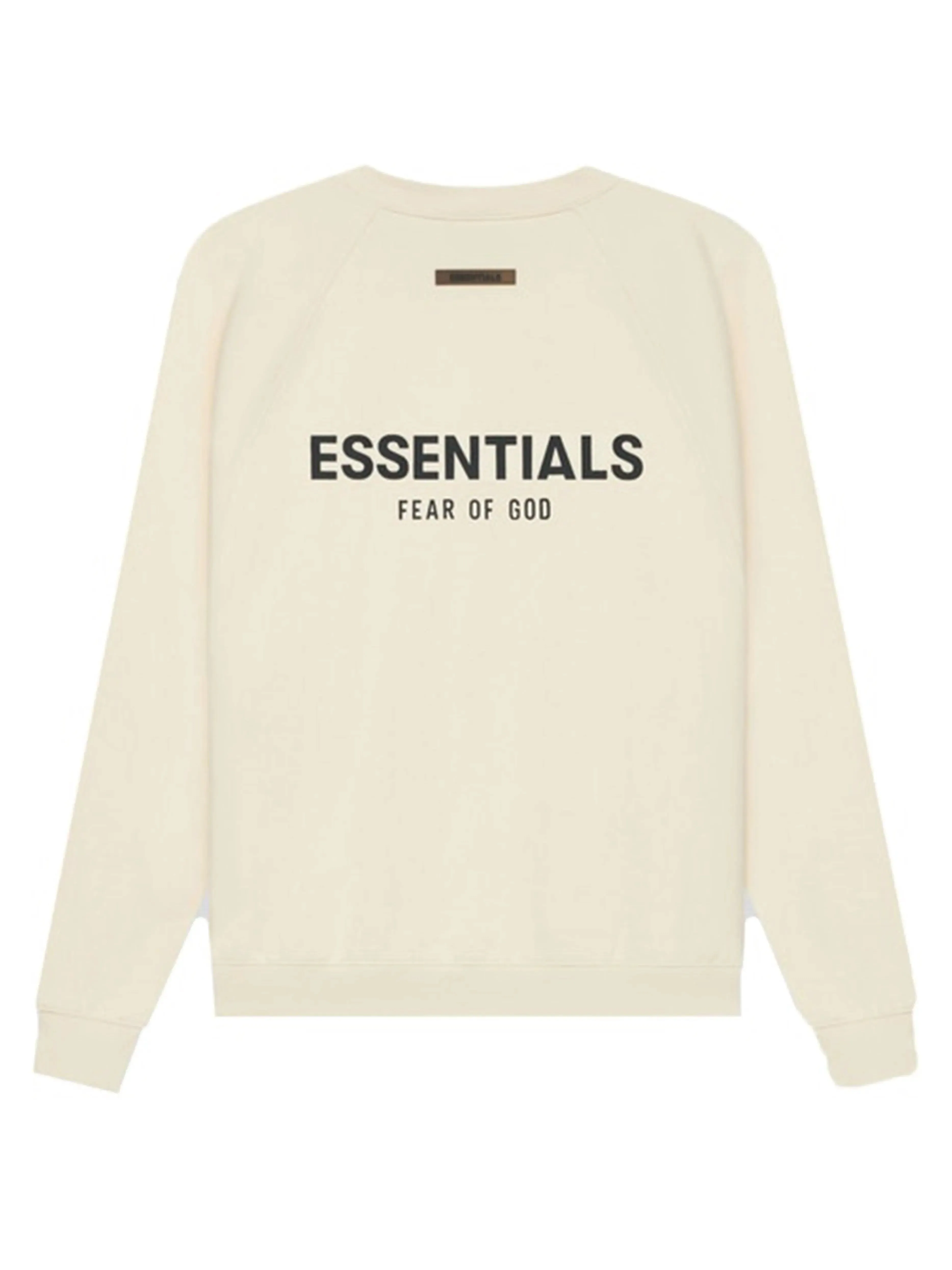 Fear Of God Essentials Back Logo Pullover Crewneck  Cream/Buttercream [SS21]