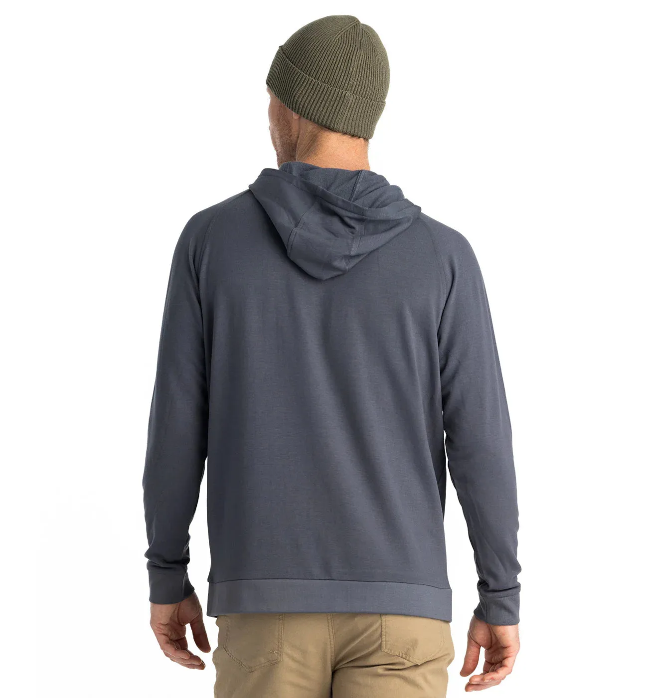 Free Fly Men's Bamboo Lightweight Fleece Hoodie - STORM CLOUD