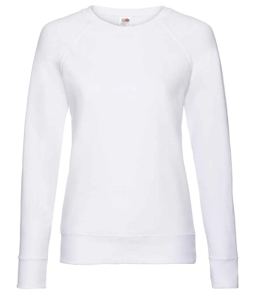 Fruit of the Loom Lightweight Raglan Sweatshirt (Ladies)