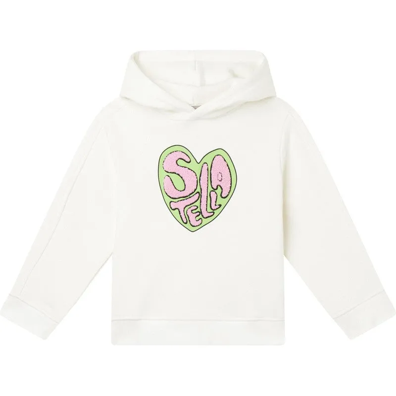 Girls Cream Logo Hoodie