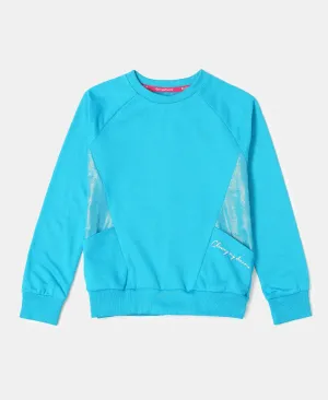 Girl's Super Combed Cotton French Terry Graphic Printed Sweatshirt - Sky Dive