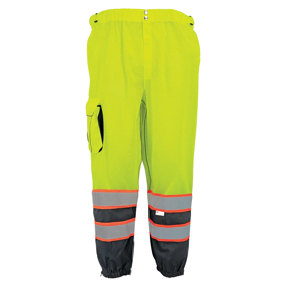 Global Glove FrogWear HV Premium Lightweight Breathable Safety Pant - Yellow/Green