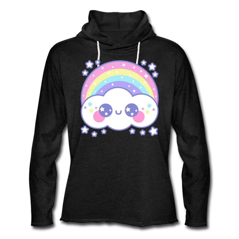 Happy Rainbow Cloud Unisex Lightweight Terry Hoodie