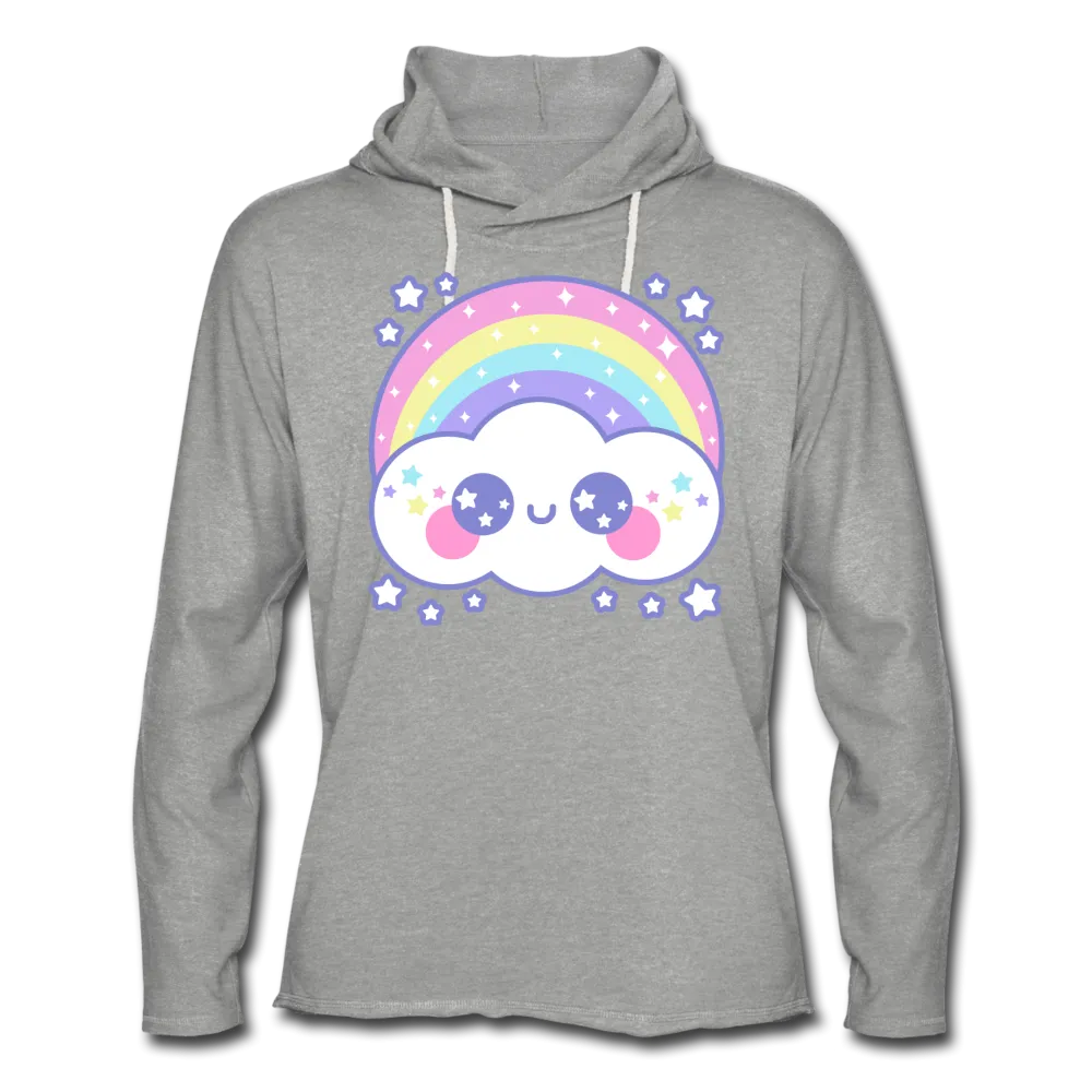 Happy Rainbow Cloud Unisex Lightweight Terry Hoodie