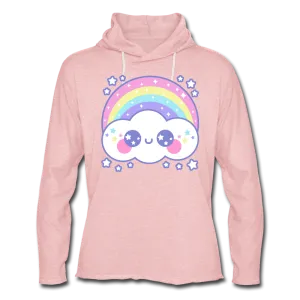 Happy Rainbow Cloud Unisex Lightweight Terry Hoodie