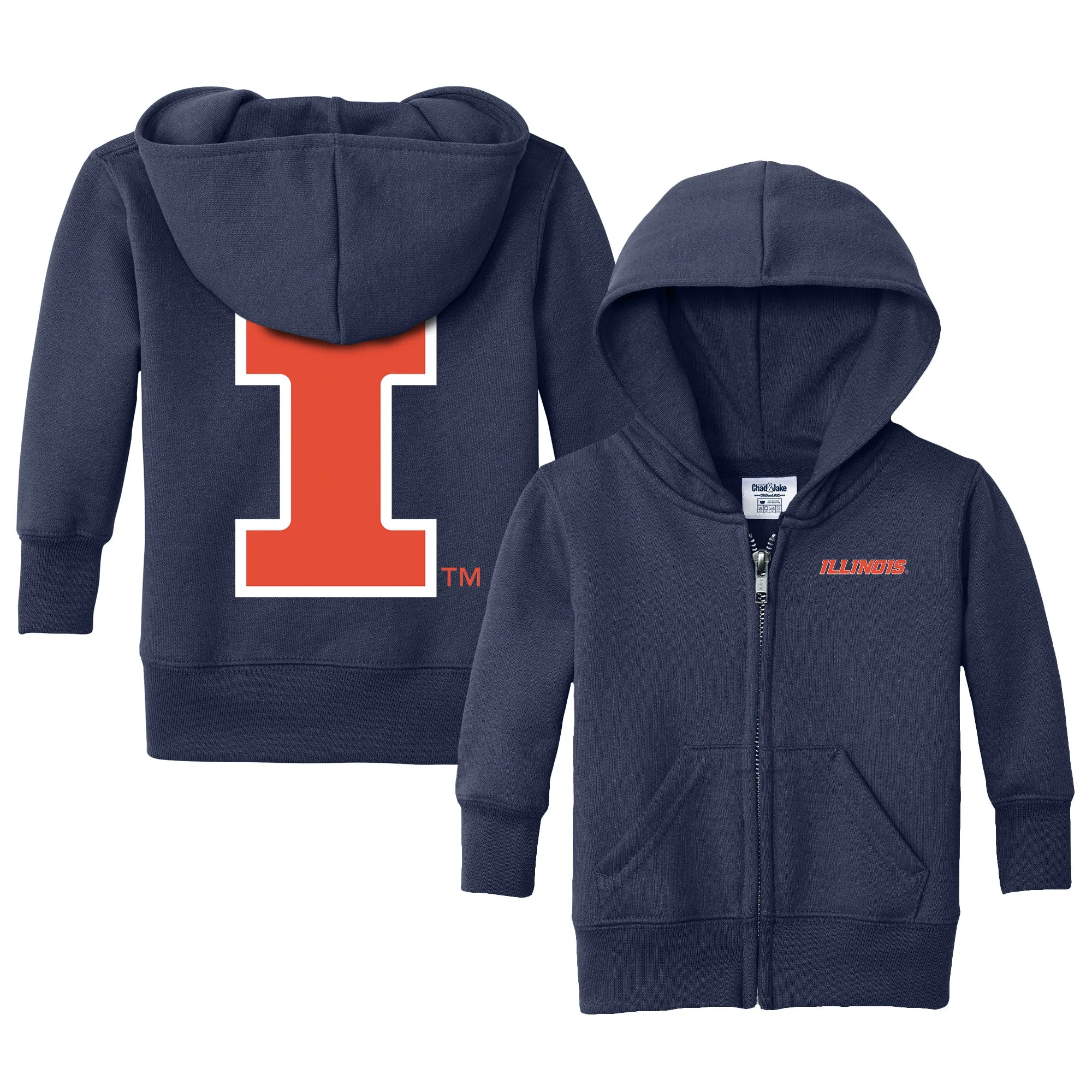 Illinois Fighting Illini Logo Infant Full-Zip Sweatshirt