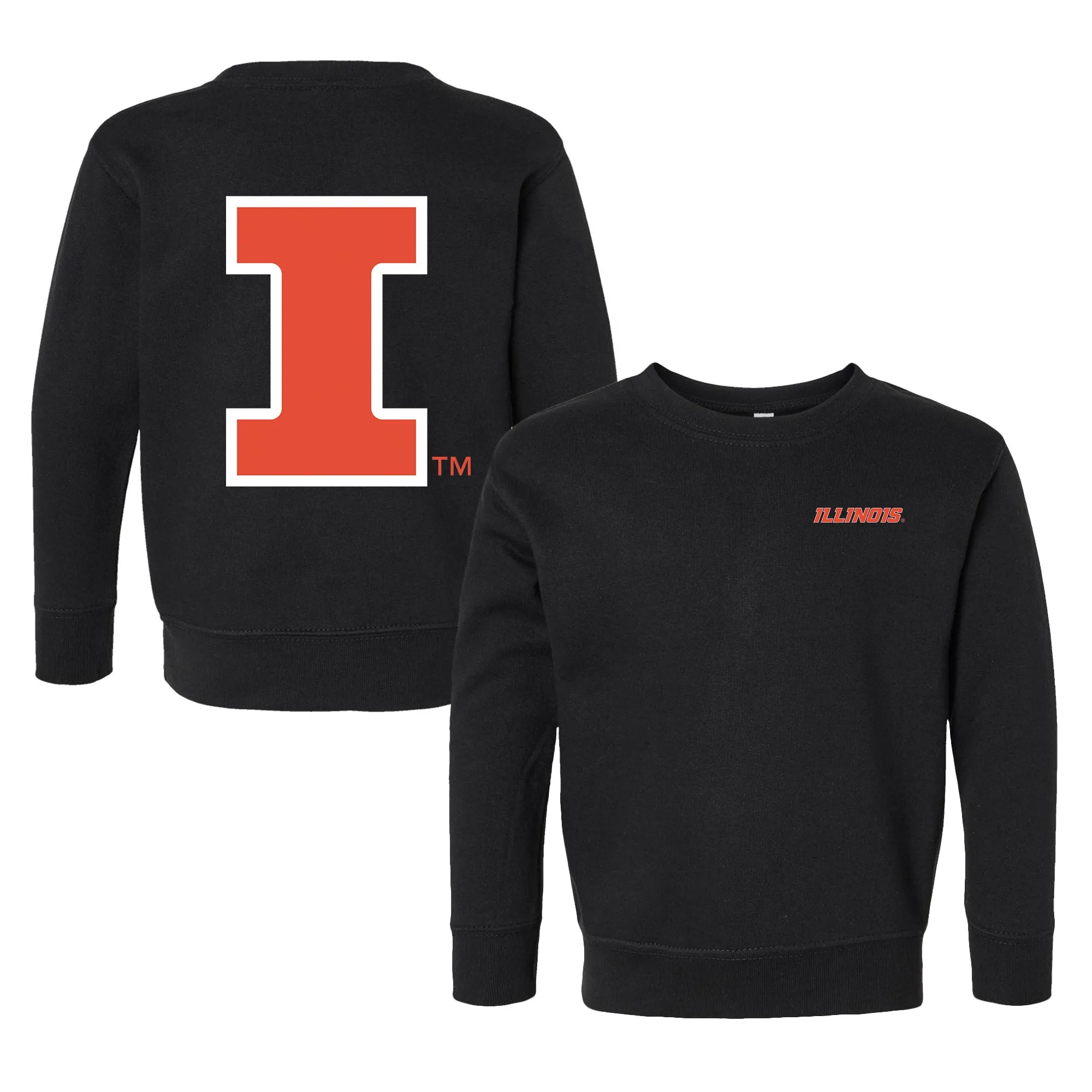 Illinois Fighting Illini Logo Toddler Crewneck Sweatshirt