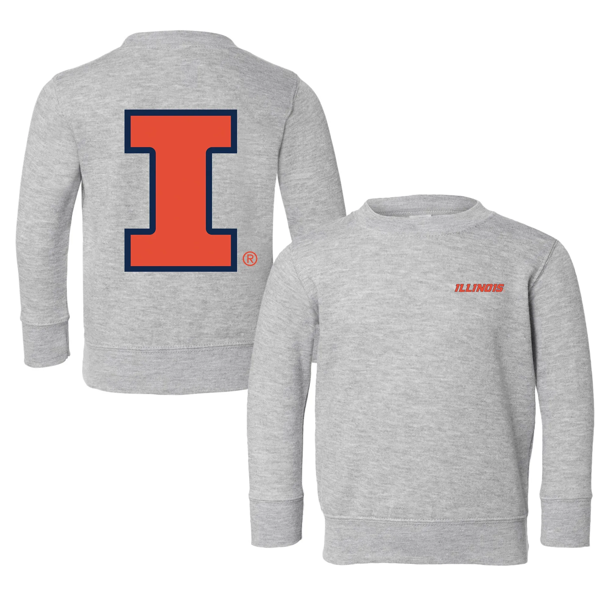 Illinois Fighting Illini Logo Toddler Crewneck Sweatshirt