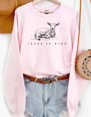 Jesus is king Sweatshirt, Christian Sweatshirt, Christian Gift Crewneck, Christian Apparel, Faith Sweatshirts/Hoodies