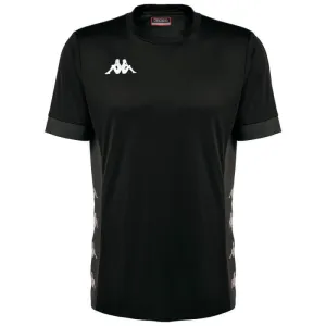 Kappa Mens Training Derivo Black/Grey Performance Active Jersey