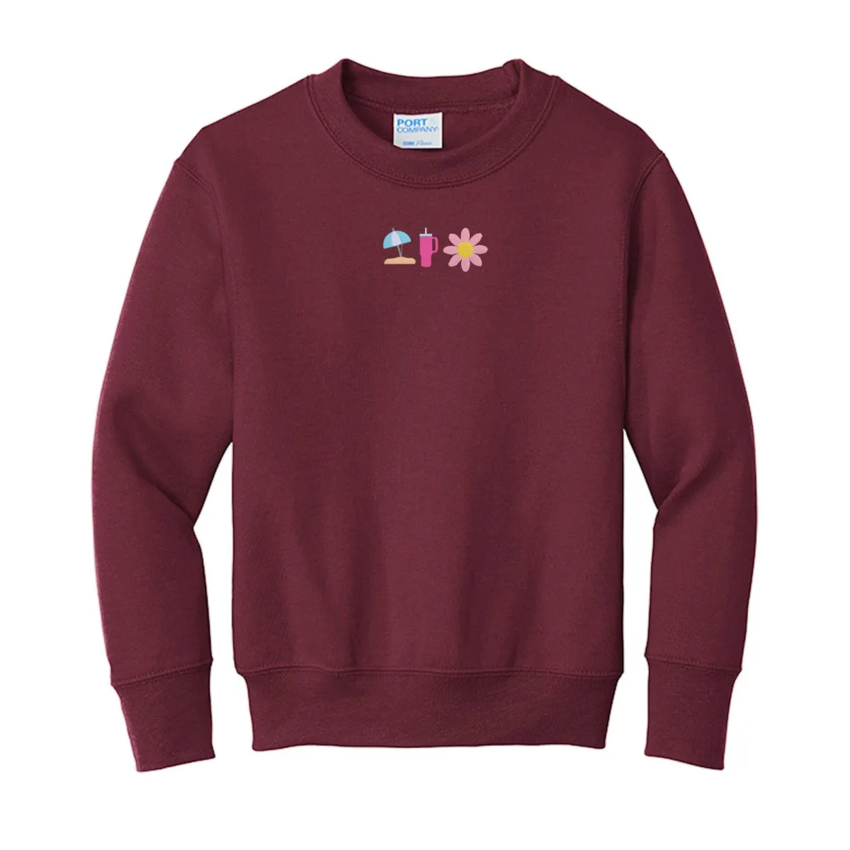 Kids Make It Yours™ 'Favorite Things Icons' Embroidered Sweatshirt