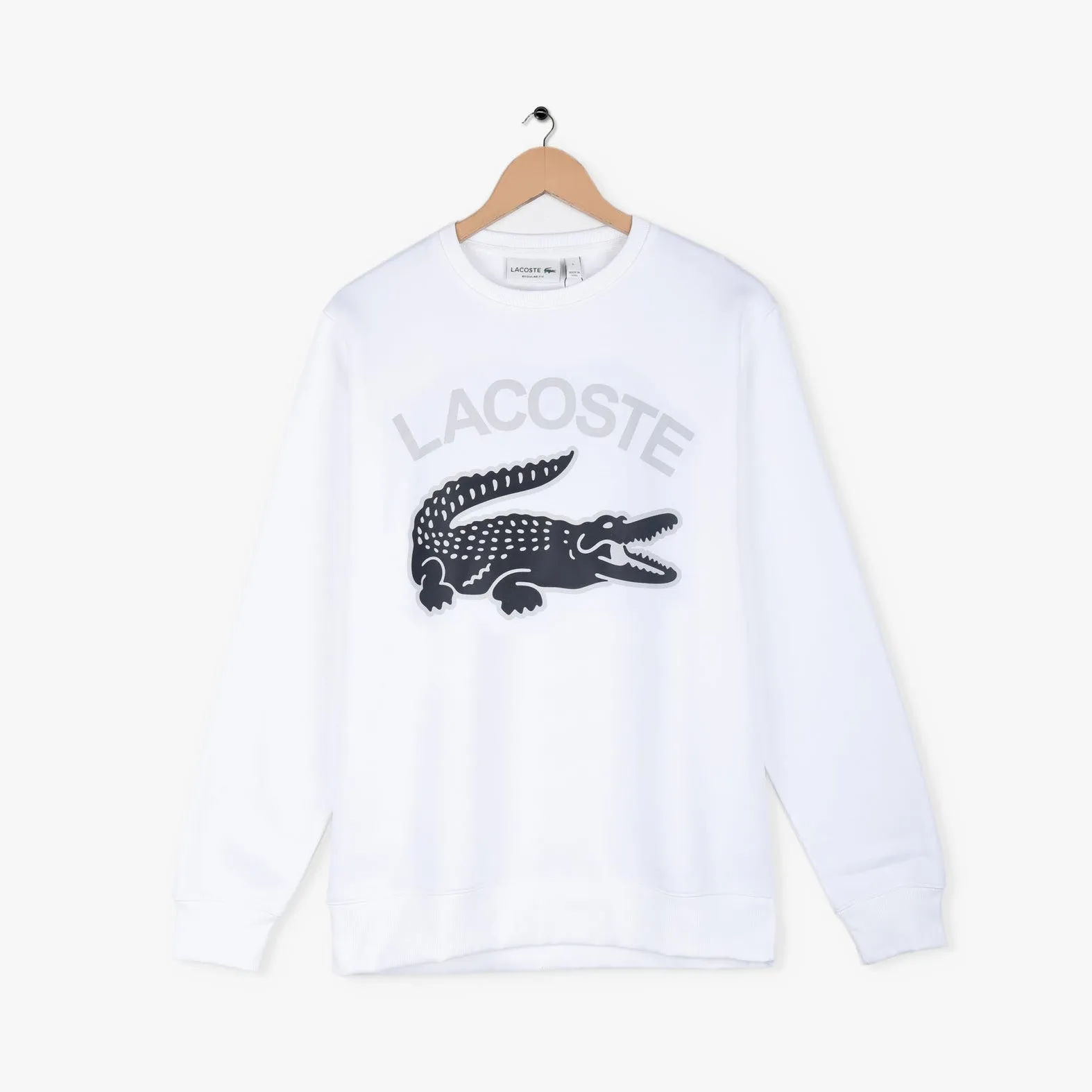 LC - Men 'White' Textured Crocodile Fleece Sweatshirt LC470