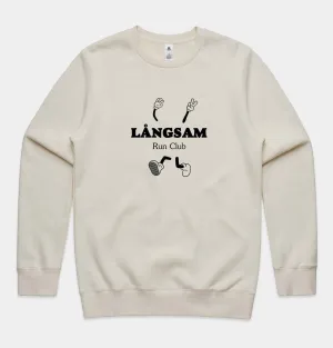 Lngsam Run Club Original Sweatshirt in Ecru