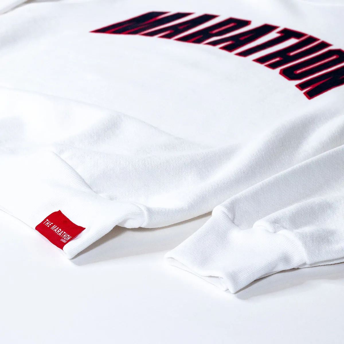 Marathon Varsity Crewneck Sweatshirt - White/Black