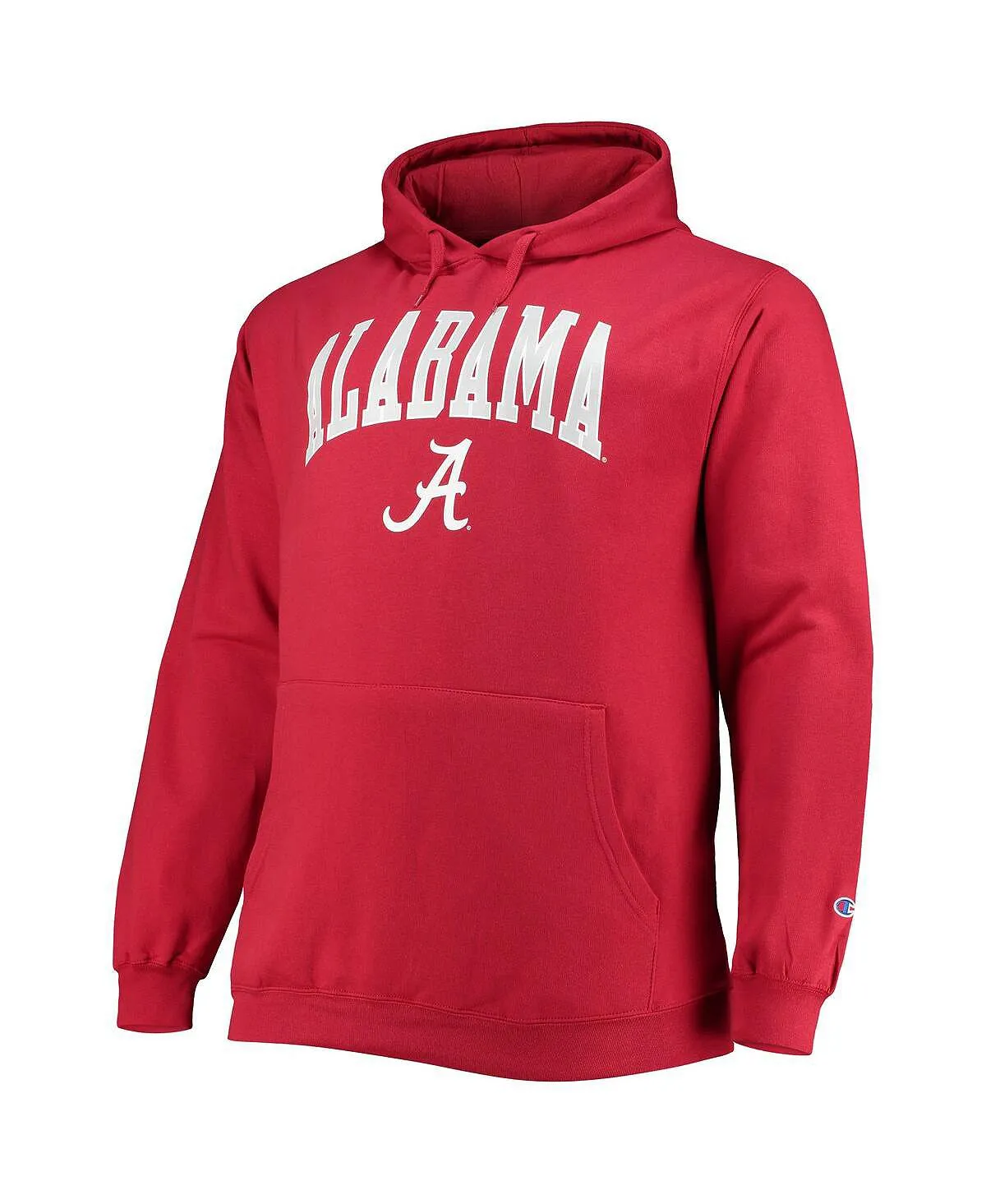 Men's crimson hoodie alabama crimson tide big and tall arch over logo powerblend pullover Champion