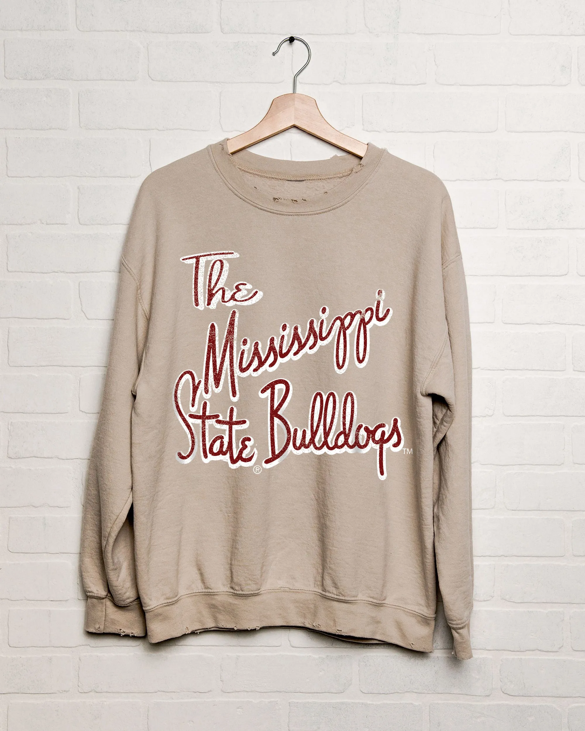 Mississippi State Bulldogs Beverly Sand Thrifted Sweatshirt