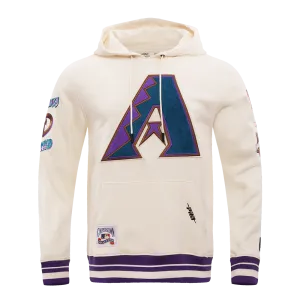 MLB ARIZONA DIAMONDBACKS RETRO CLASSIC MEN'S PO HOODIE (EGGSHELL/ PURPLE)